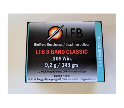 LFB .308 WIN. LFB 3 BAND CLASSIC 9,2 g / 143 grs Krogelno strelivo