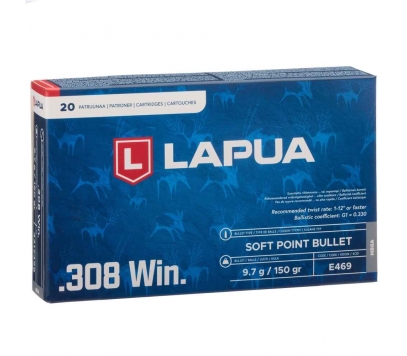 LAPUA .308 Win. MEGA SP 9.7g/150grs (20) Strelivo za puške