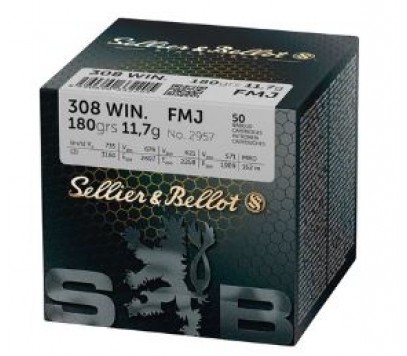Sellier&Bellot .308 WIN. FMJ 11.7 g (50)Strelivo za puške
