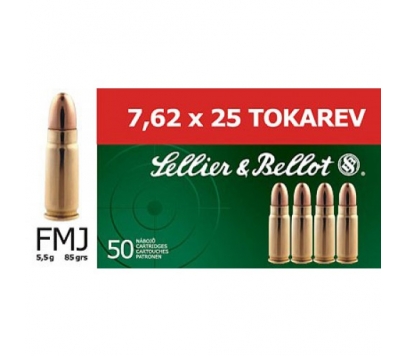 Sellier&Bellot 7.62X25 TOKAREV FMJ 5.5 g (50)